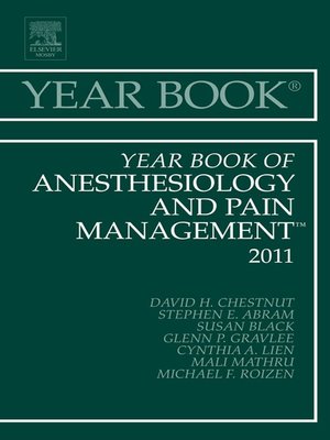 cover image of Year Book of Anesthesiology and Pain Management 2011